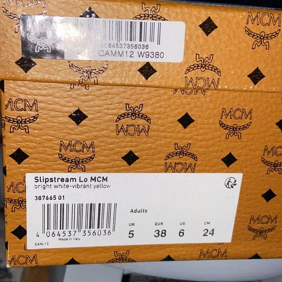 Puma x MCM Slipstream Lo “Show Love” Bright White Vibrant yellow NIB SZ 38 $500 - Picture 9 of 17